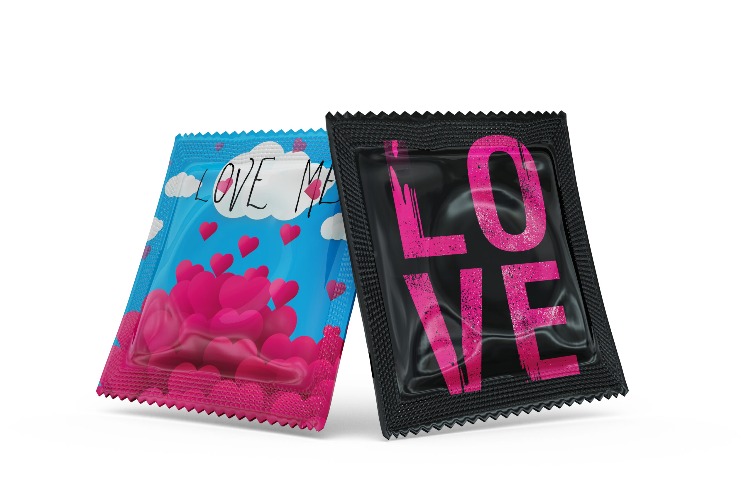 Condoms Mock-up Isolated